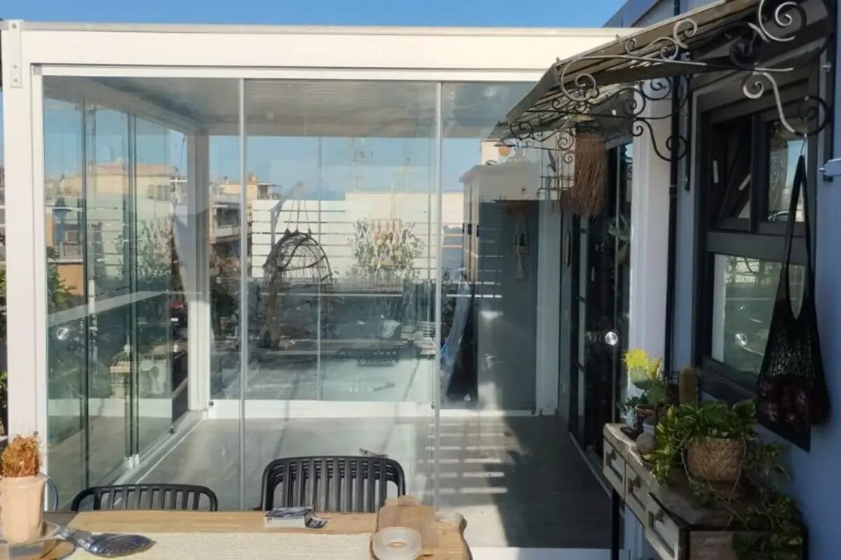 Realizzazione M3 Vetrate con chiusura panoramica su terrazzo